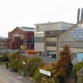 Photograph of a factory and industrial buildings
