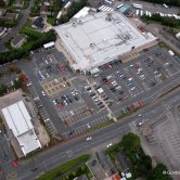 Photograph from an ariel view of an Asda superstore