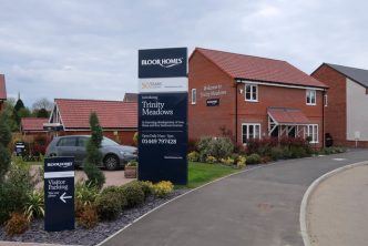 A photograph of a new housing development built by Bloor Homes